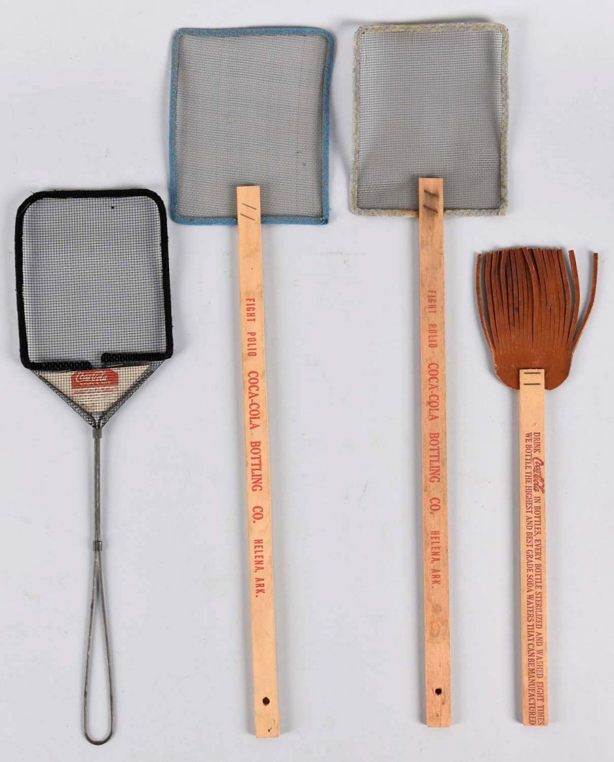 Lot Of 4: Early Coca-Cola Fly Swatters. (1 of 1)