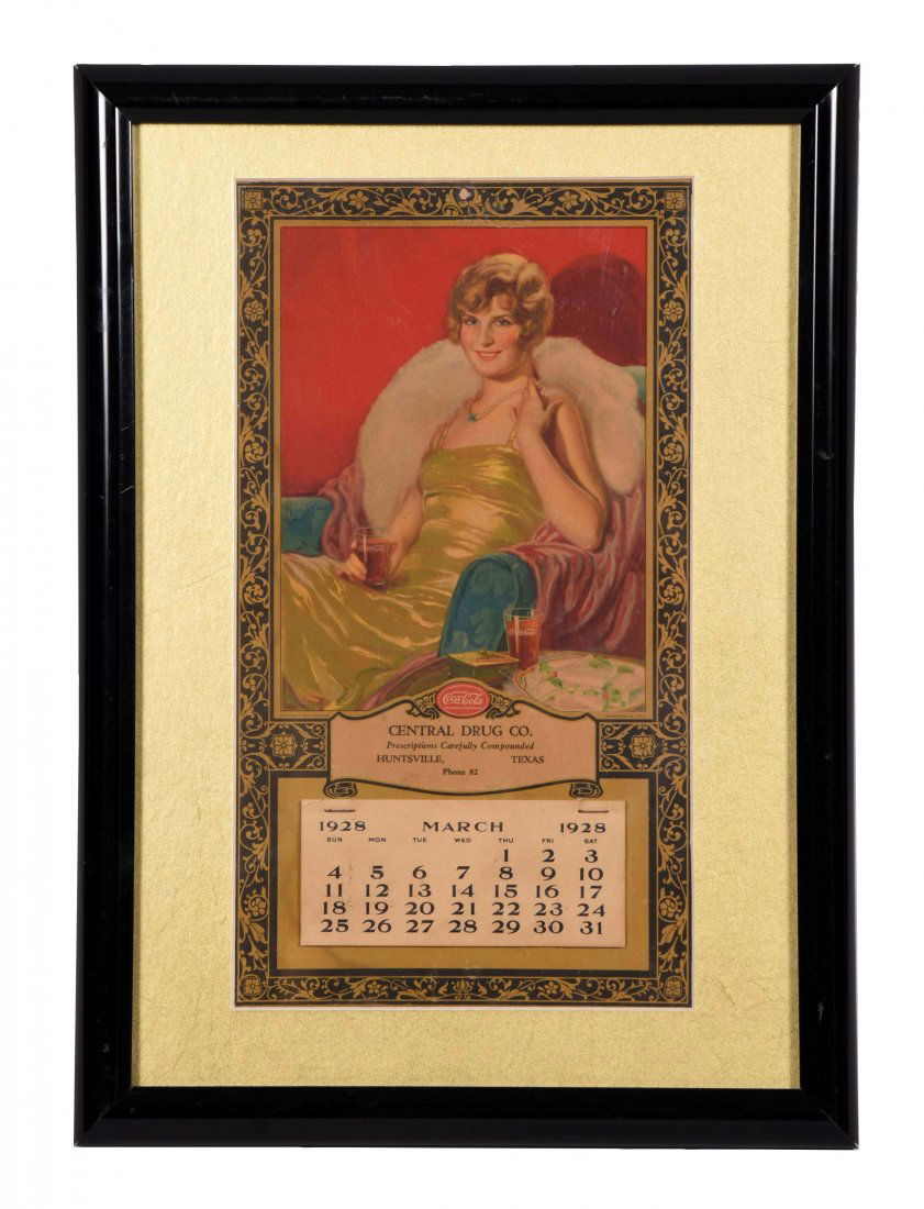1928 Coca - Cola Advertising Calendar. (1 of 1)