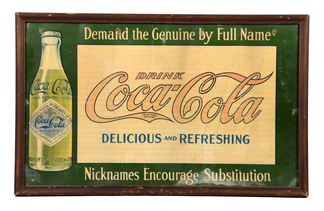 Coca - Cola 1910-1915 Cardboard Advertising Sign. (1 of 1)