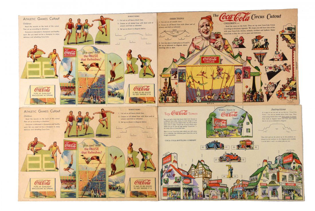 Lot of 4: 1930's Coca-Cola Cut Outs. (1 of 1)