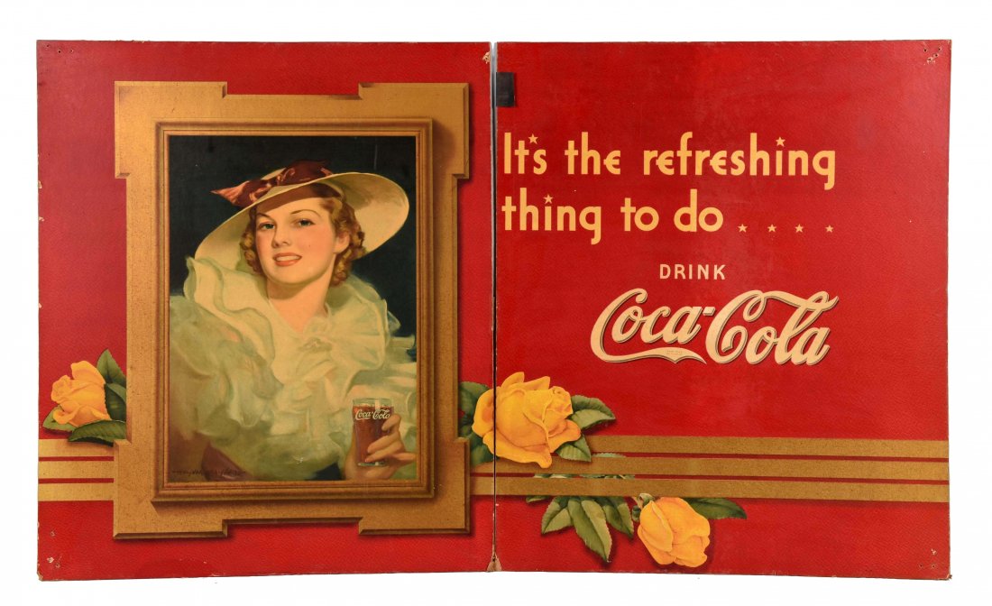 1937 Coca - Cola Cardboard Window Display. (1 of 1)