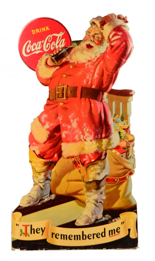 1942 Coca-Cola Santa Diecut Sign. (1 of 1)