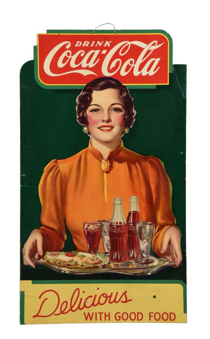 1940's Coca-Cola Diecut Advertising Sign. (1 of 1)