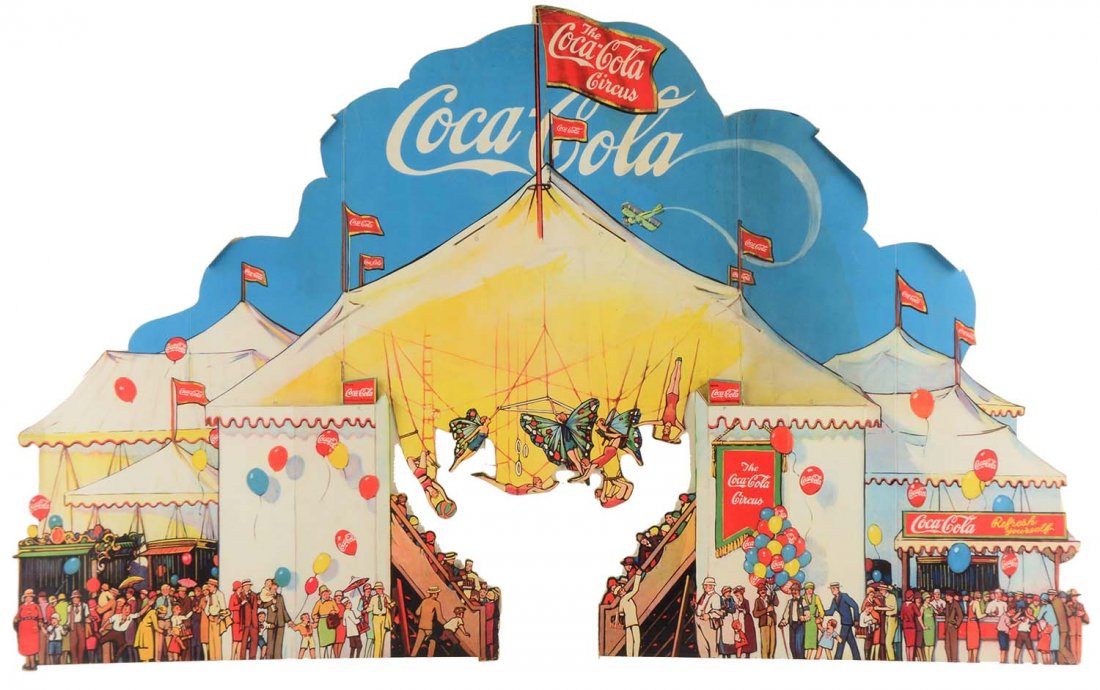Coca-Cola Diecut Circus Display. (1 of 4)