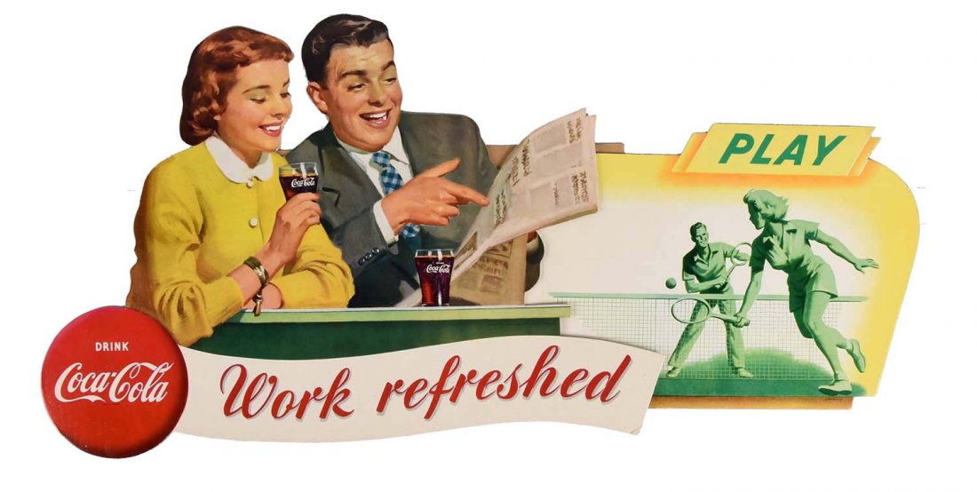 1951 Coca-Cola "Market" Backbar Display. (1 of 5)