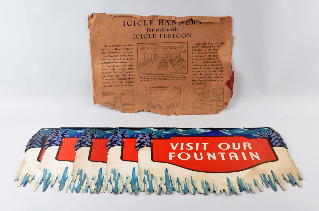 Lot of 5: Elements for Coca-Cola Icicle Festoon. (1 of 2)