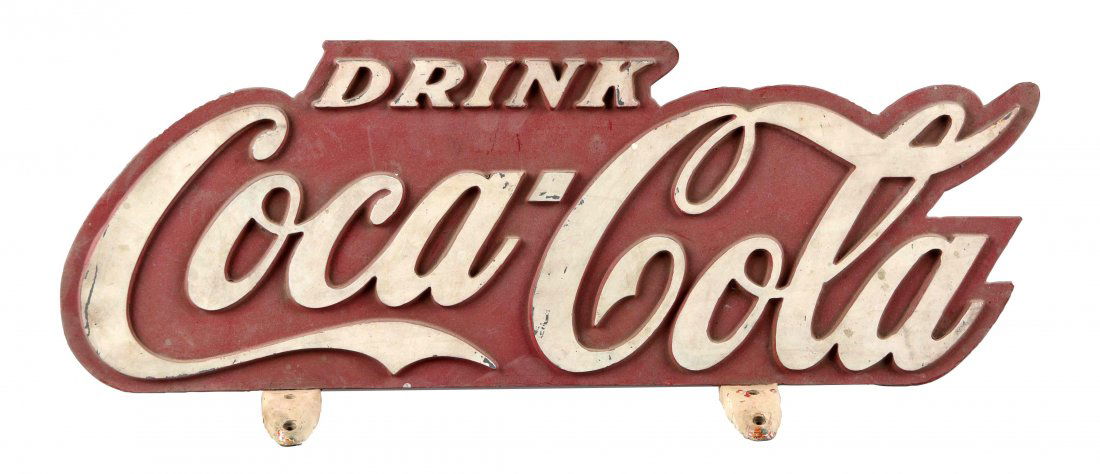 Drink Coca - Cola Cast Aluminum Display Sign. (1 of 1)