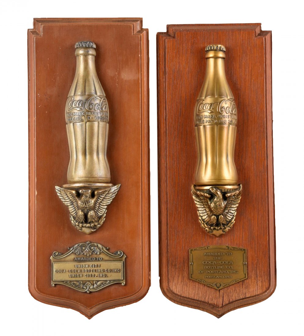 Pair of Coca - Cola Bottlers Award Plaques. (1 of 2)