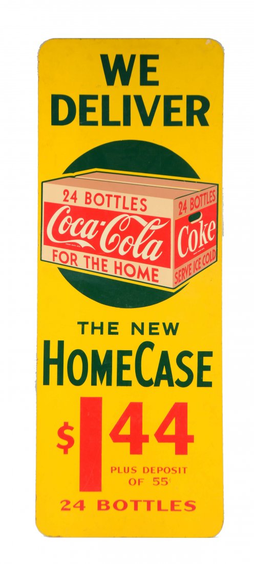 Large Coca-Cola Masonite Home Case Advertising Sign. (1 of 2)