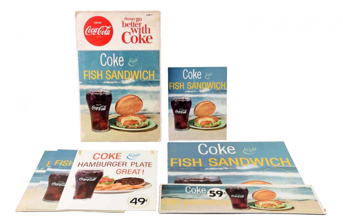 Coca-Cola Fish Sandwich Promotional Advertising Kit. (1 of 1)
