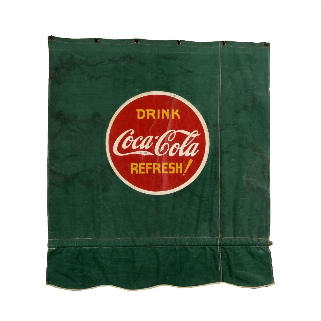 Early Coca-Cola Advertising Awning. (1 of 1)