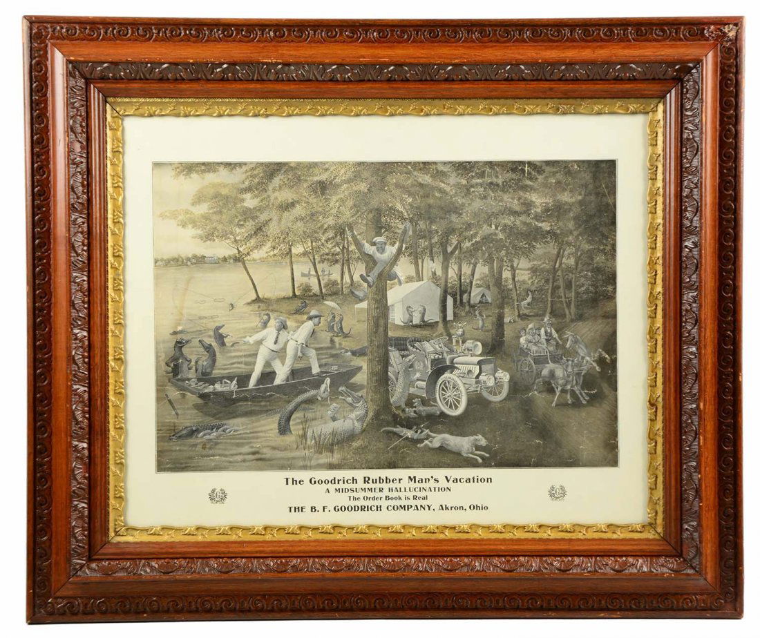 1919 B.F. Goodrich Tire Advertising Poster. (1 of 1)