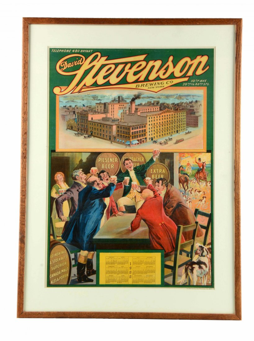 1908 David Stevenson Brewing Co. Advertising Calendar. (1 of 1)