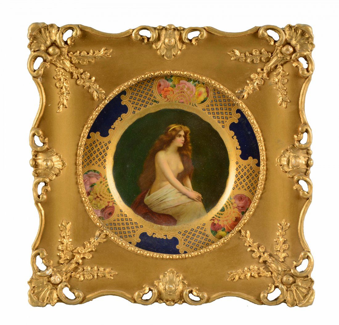 Coca-Cola Vienna Art Plate with Topless Woman. (1 of 4)