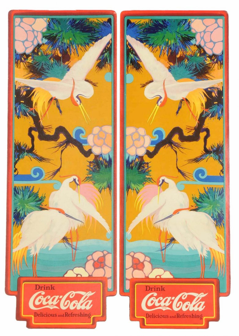 Lot of 2: Coke Signs with Birds. (1 of 1)