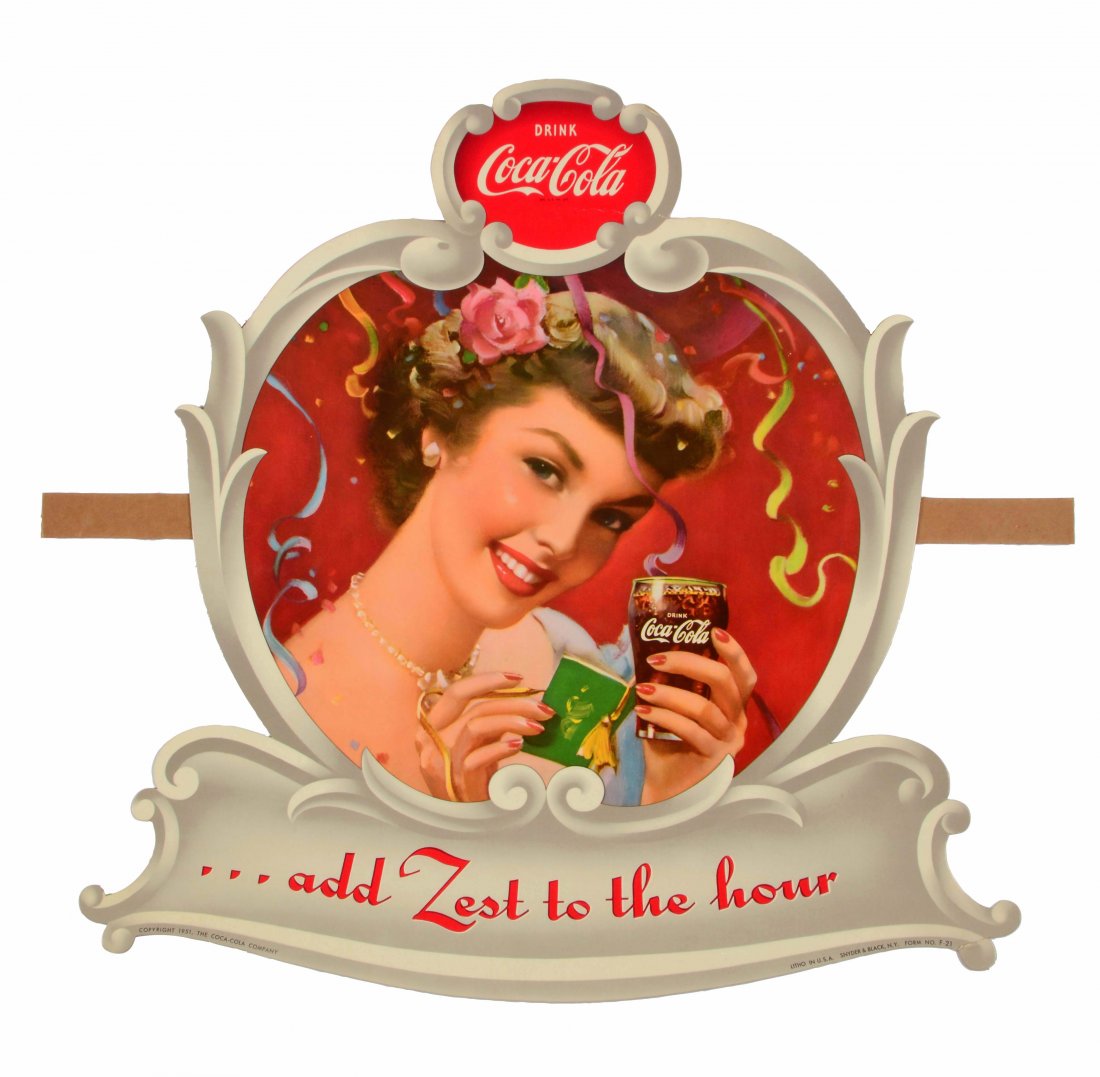 1951 Coca-Cola Girl's Heads Back Bar Display. (1 of 6)