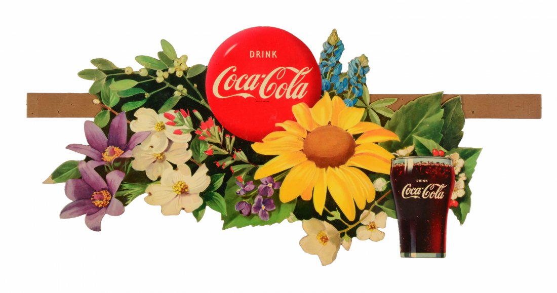 1955 Coca-Cola State Flower Back Bar Display. (1 of 6)