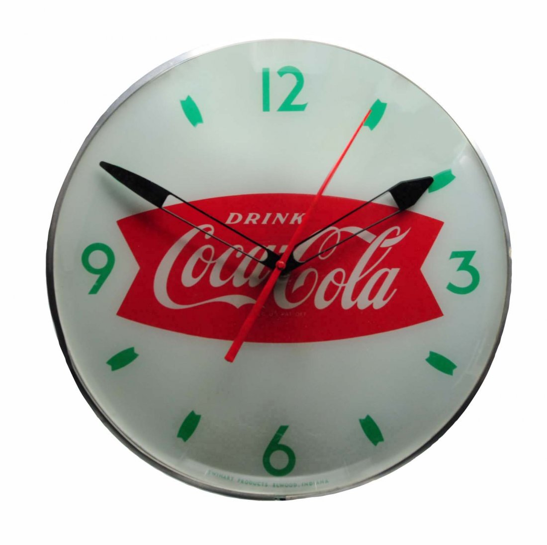1950's Coca-Cola Swihart Advertising Lighted Clock. (1 of 3)