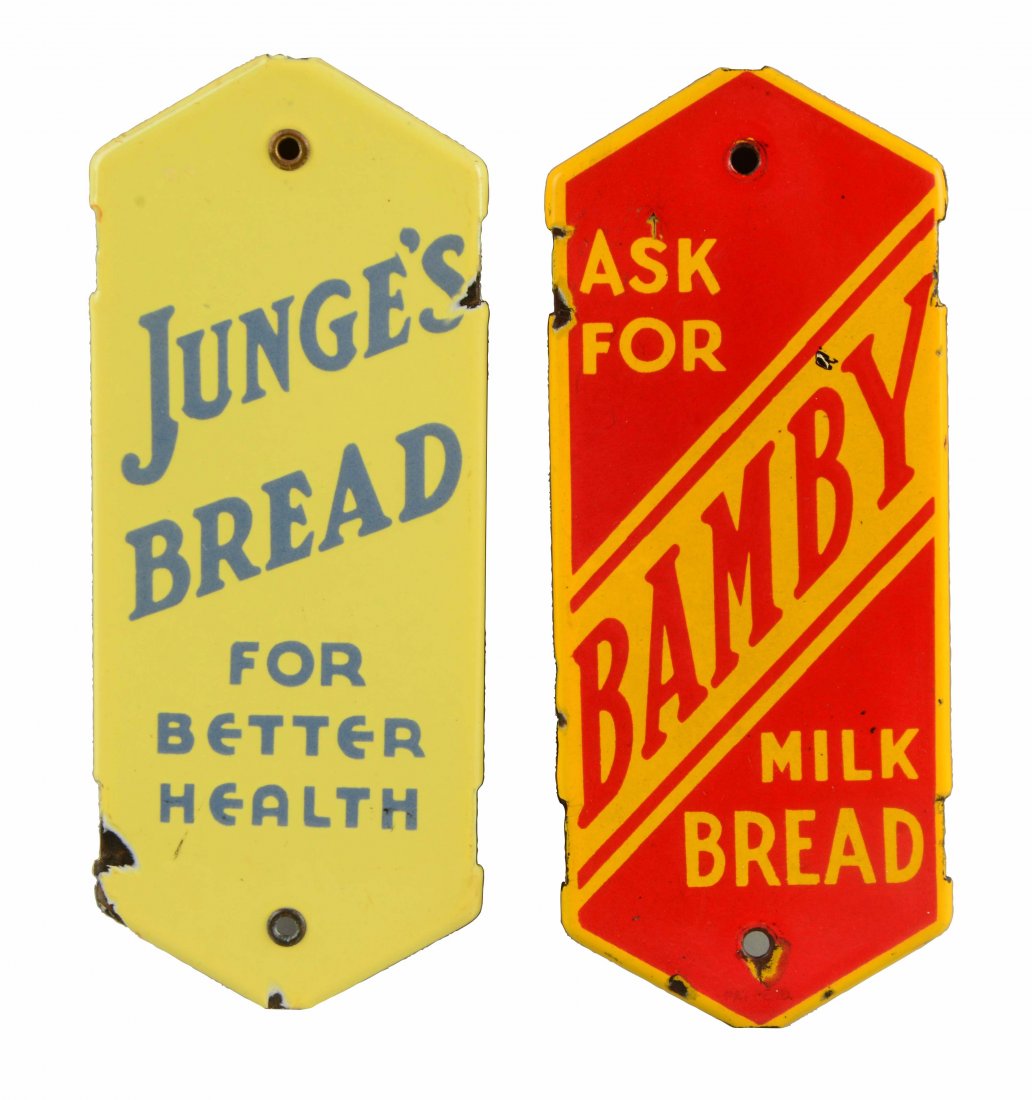 Lot of 2: Bamby & Junge's Bread Push Signs. (1 of 2)