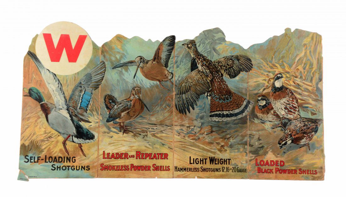 Early Winchester Folding Display Sign. (1 of 2)