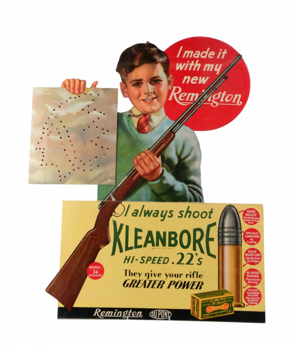 Remington Diecut Cardboard Advertising Sign. (1 of 1)