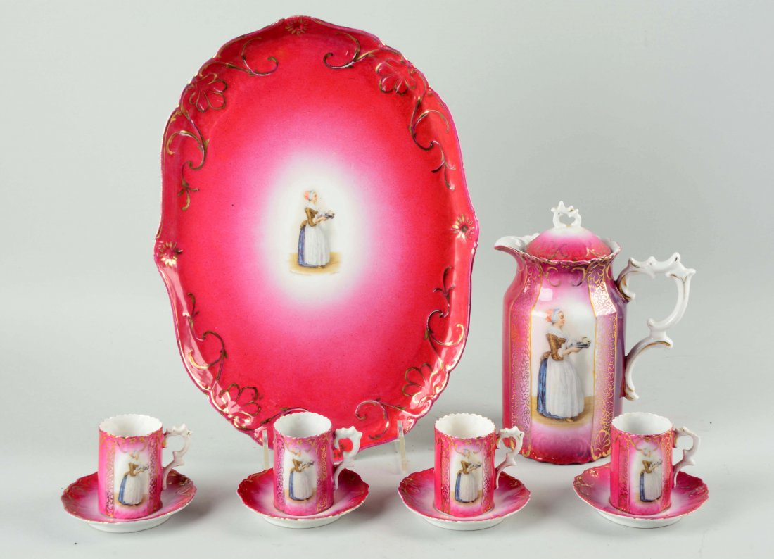 Baker's Chocolate Porcelain Cup & Saucer Set. (1 of 4)