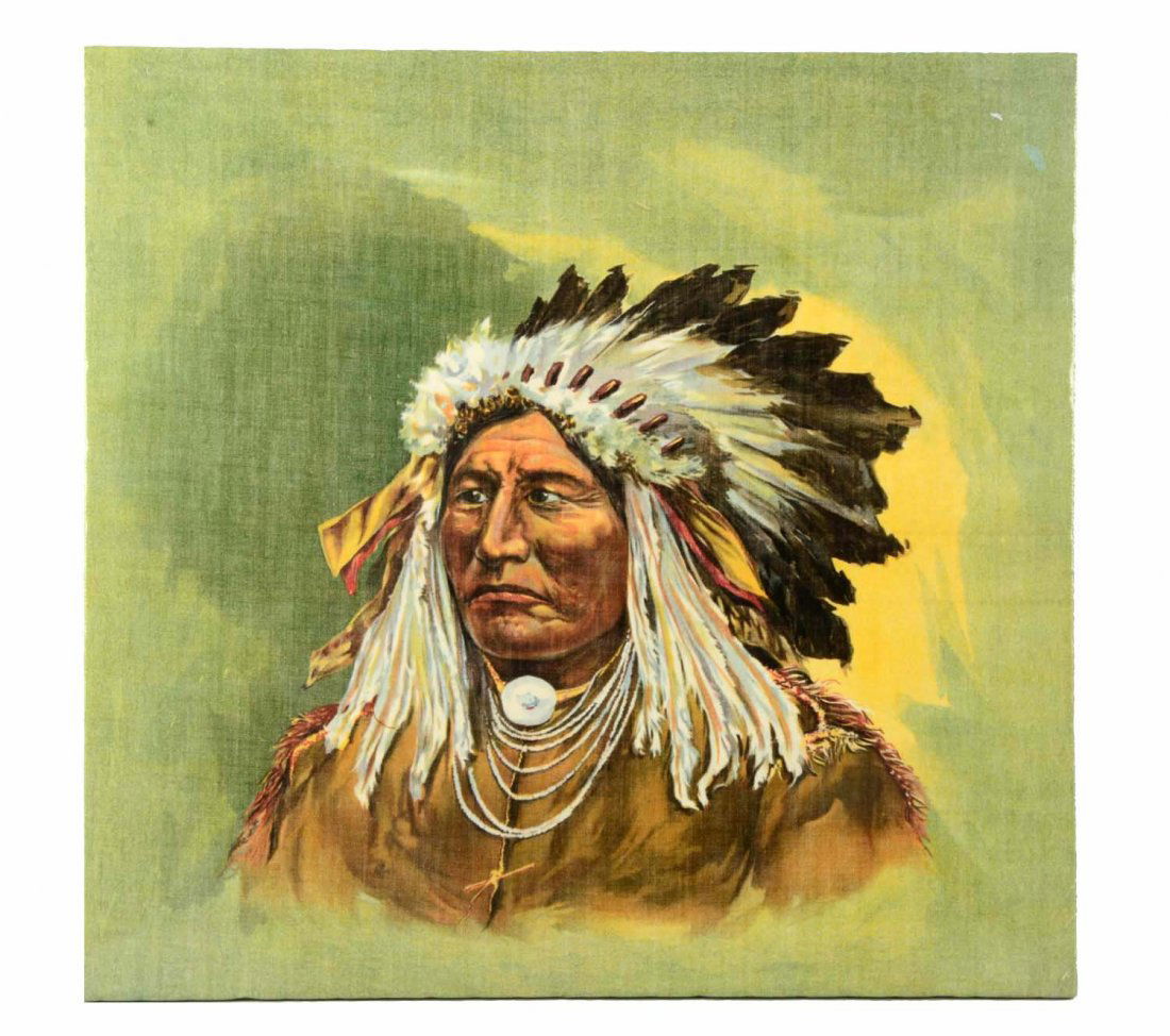 Indian Chief Cloth Pillow Cover. (1 of 2)