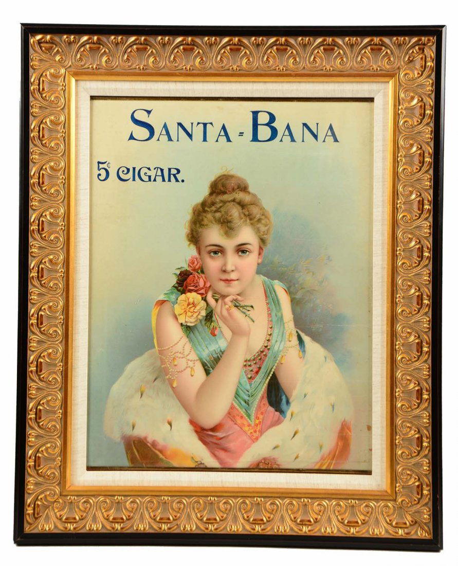 Santa Bana Cigar Advertising Poster. (1 of 1)