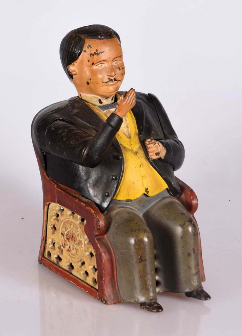 J.&E. Stevens Tammany C.I. Mechanical Bank. (1 of 4)