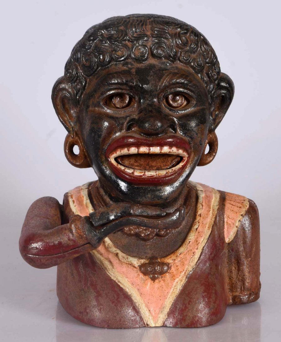 John Harper Dinah-Long Sleeves Cast Iron Mech. Bank. (1 of 3)