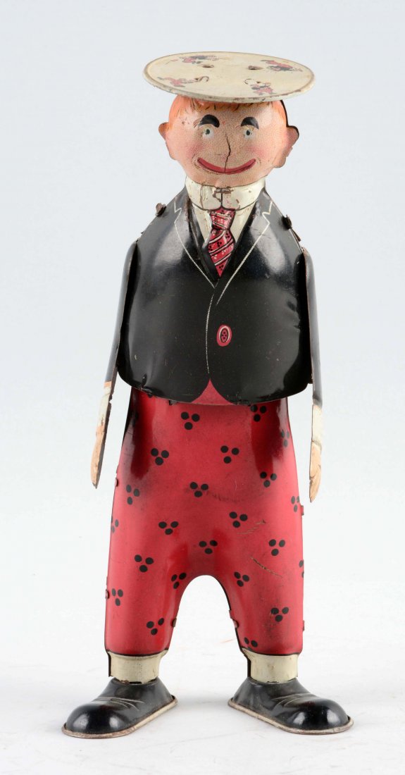 Strauss Tin Litho Wind-Up Boob McNutt Walking Figure. (1 of 2)