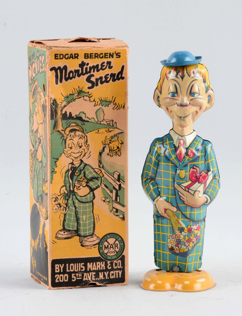 Marx Mortimer Snerd Tin Litho Wind-Up Walking Figure. (1 of 2)