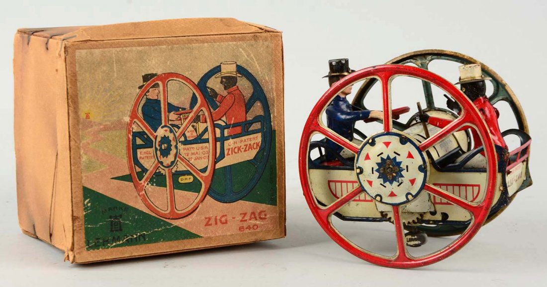 Lehmann German Tin Litho Wind-Up Zig Zag. (1 of 10)