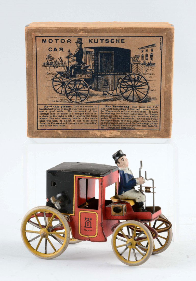 German Lehmann Tin Litho Wind-Up Motor Coach Toy. (1 of 2)
