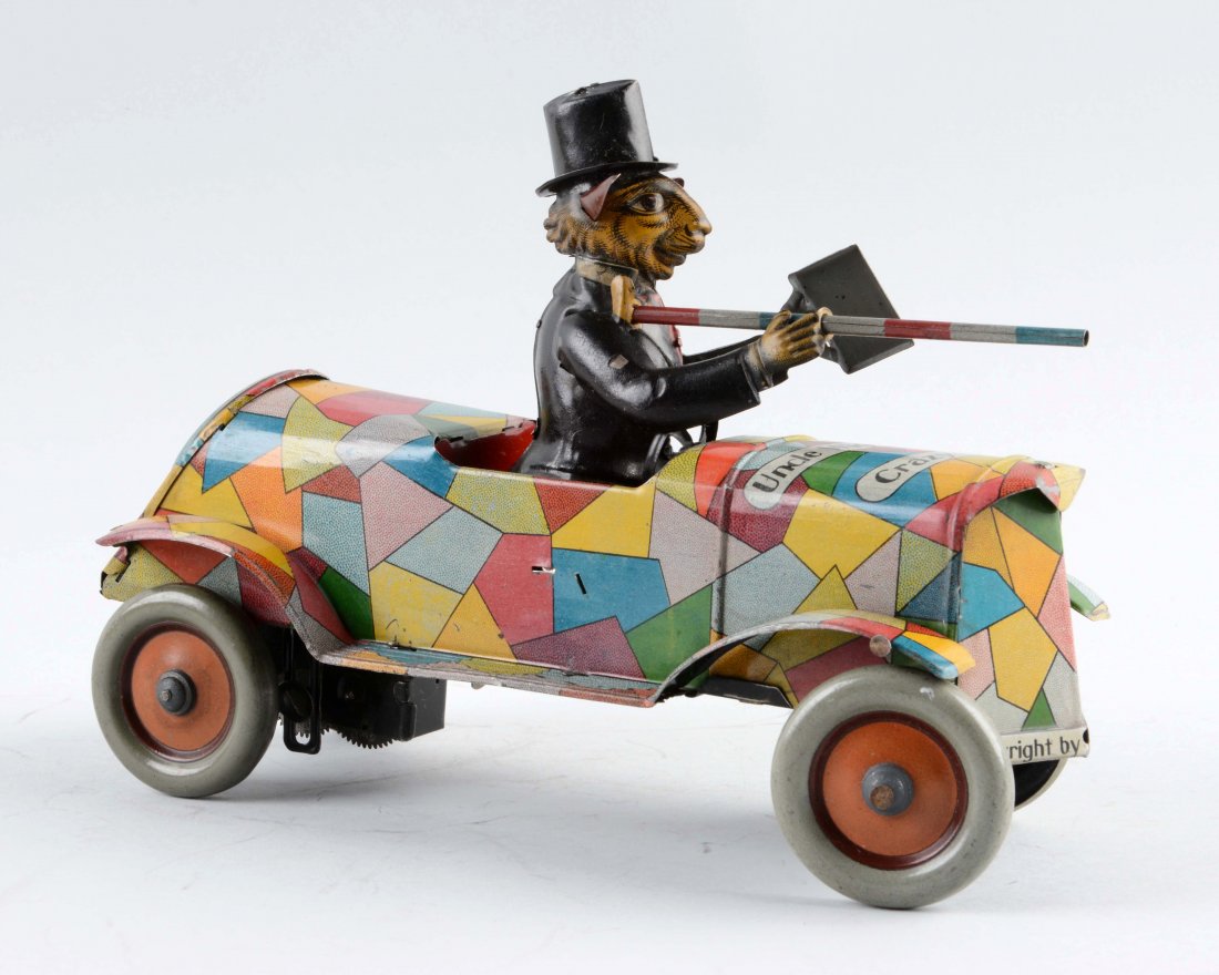 German Nifty Tin Litho Uncle Wiggily Crazy Car. (1 of 5)