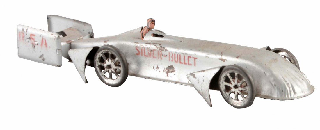 Foreign Made Tin Wind Up Race Car Toy. (1 of 2)