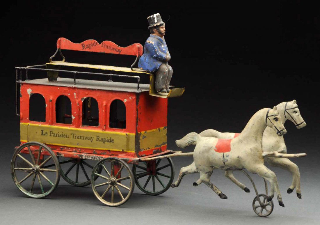 Early French Horse Drawn Omnibus Toy. (1 of 2)