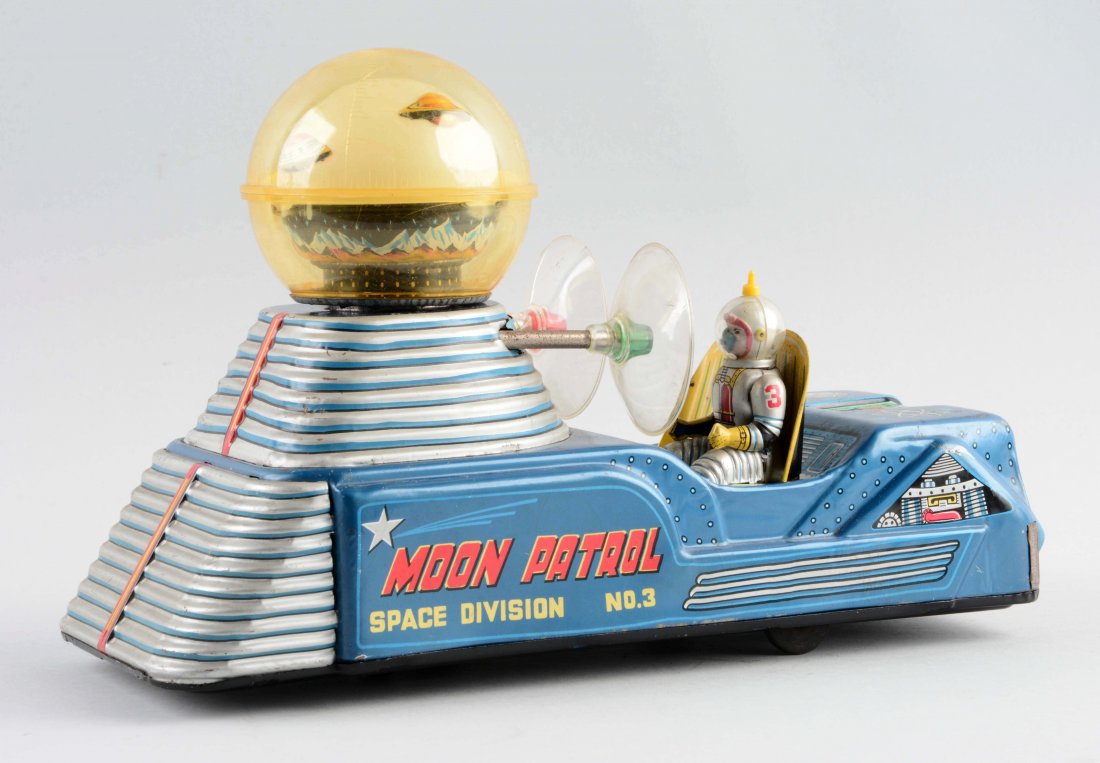 Japanese Tin Litho Battery Operated Moon Patrol Car. (1 of 3)