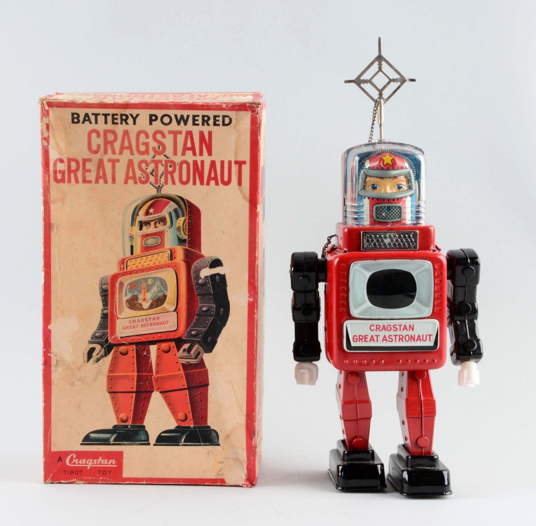 Japanese Tin Litho Cragstan Great Astronaut. (1 of 2)