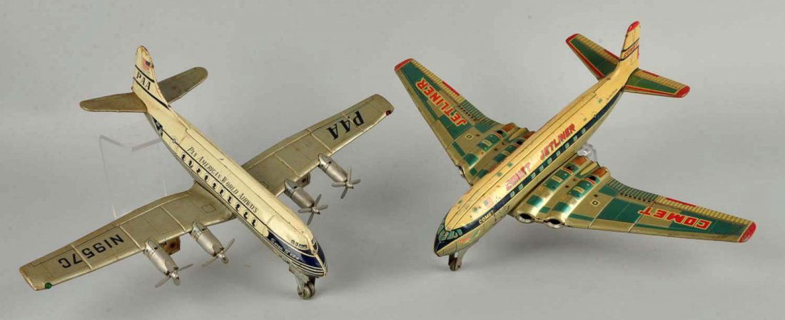 Lot Of 2: Japanese Tin Litho Airplanes. (1 of 1)