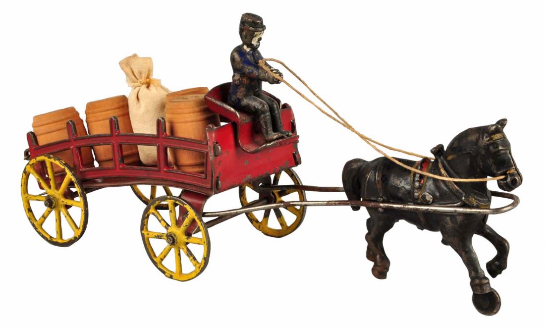 Cast Iron Horse Drawn Wagon. (1 of 1)