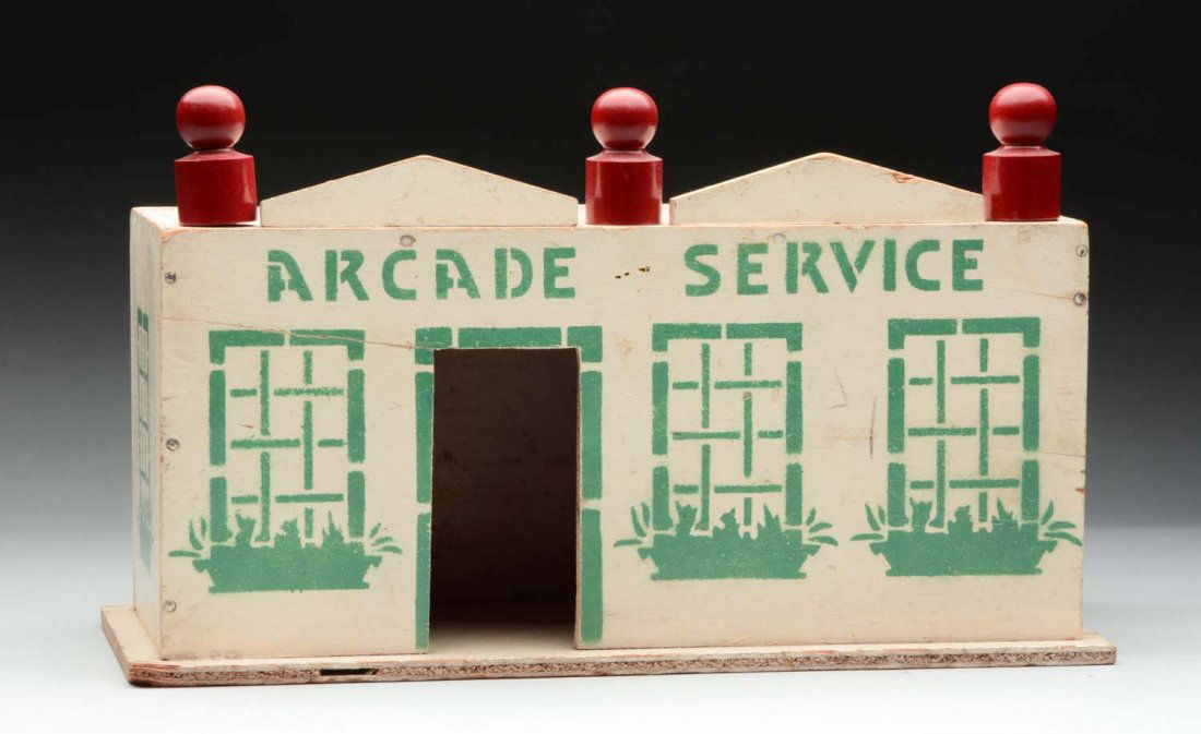 Arcade Wooden Service Station. (1 of 2)