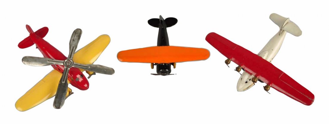 Lot Of 3: Pressed Steel Airplanes. (1 of 4)