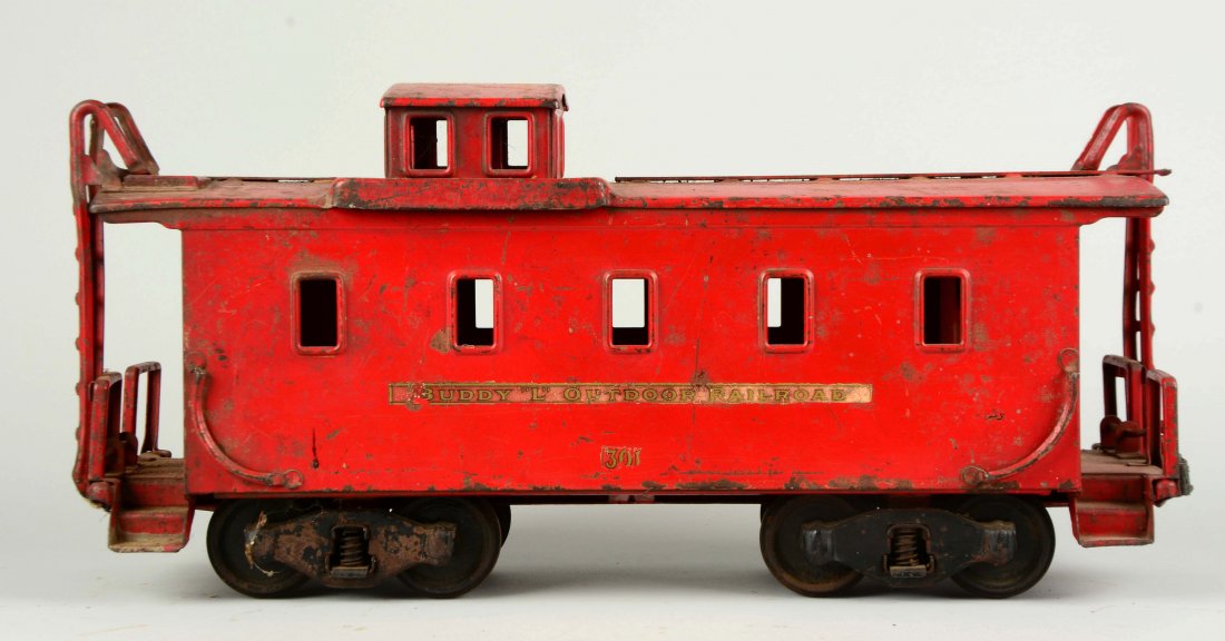 Pressed Steel Buddy L Caboose. (1 of 6)