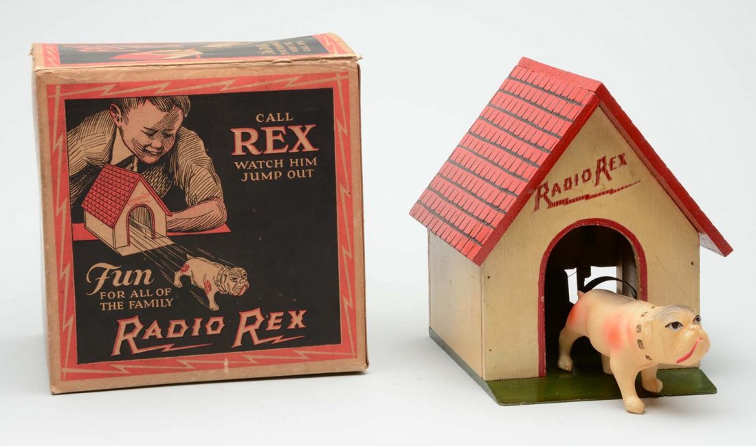 Early American Made Battery-Operated Radio Rex Dog (1 of 2)