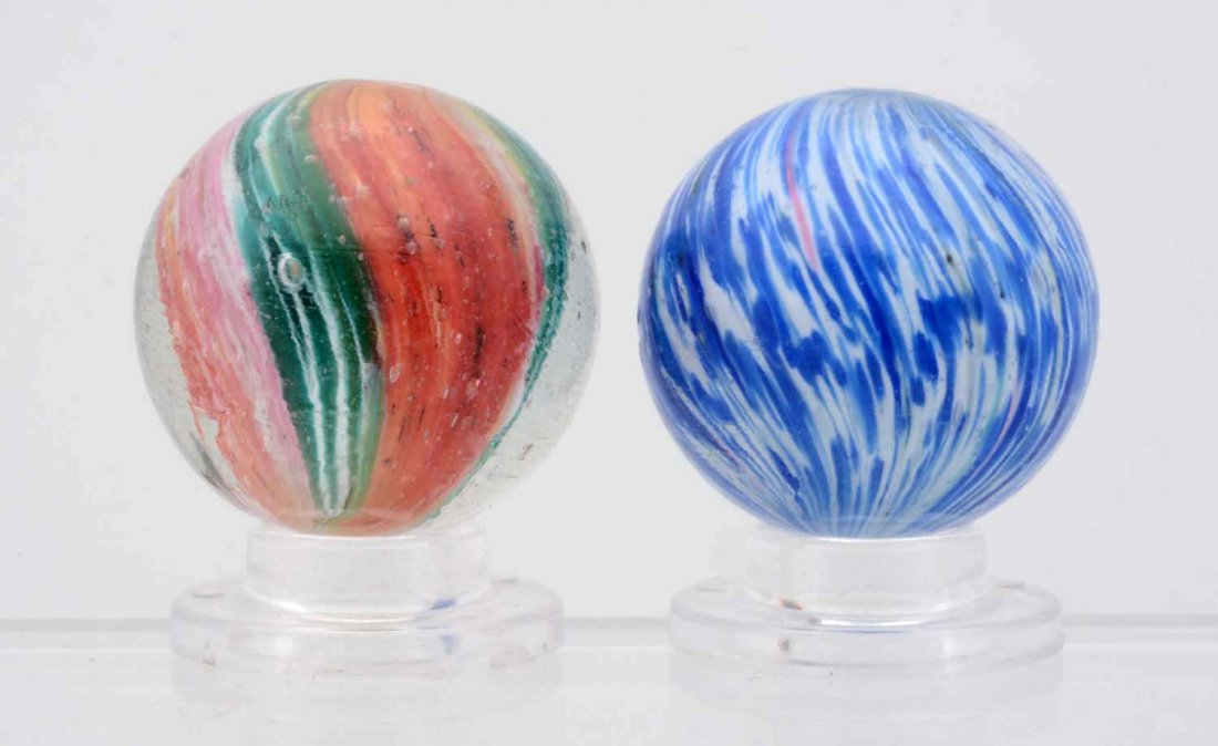 Lot of 2: Left Twist Onionskin Marbles. (1 of 4)
