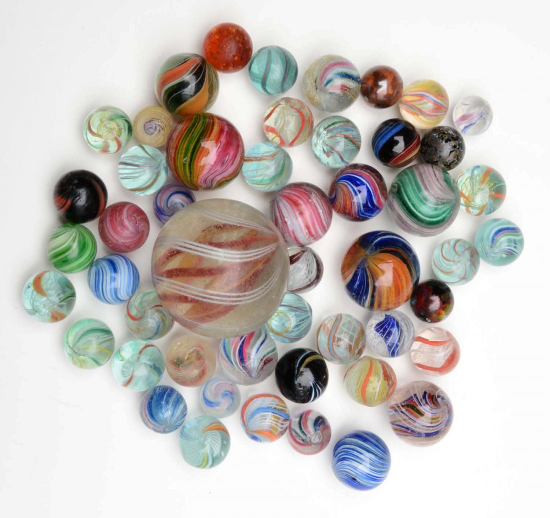 Lot of 50 Handmade Marbles. (1 of 1)
