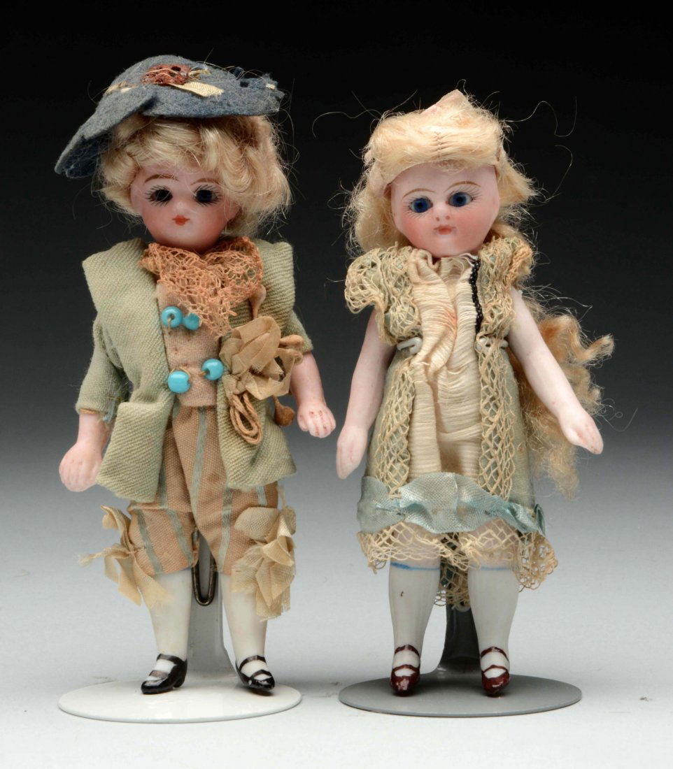 Lot Of 2: All Bisque Mignonette Dolls. (1 of 3)