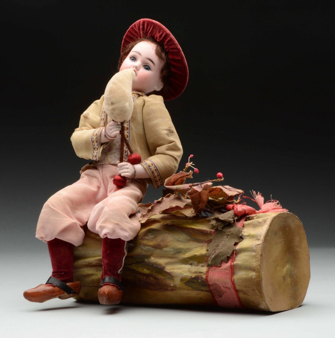 Boy on Log Candy Container. (1 of 2)