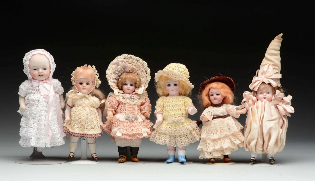 Lot Of 6: Miniature Dolls. (1 of 1)